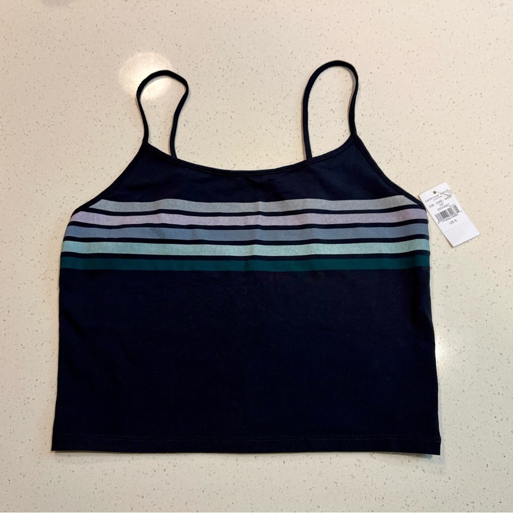🆕 American Eagle | Stripe Cropped Cami Tank Size Small
